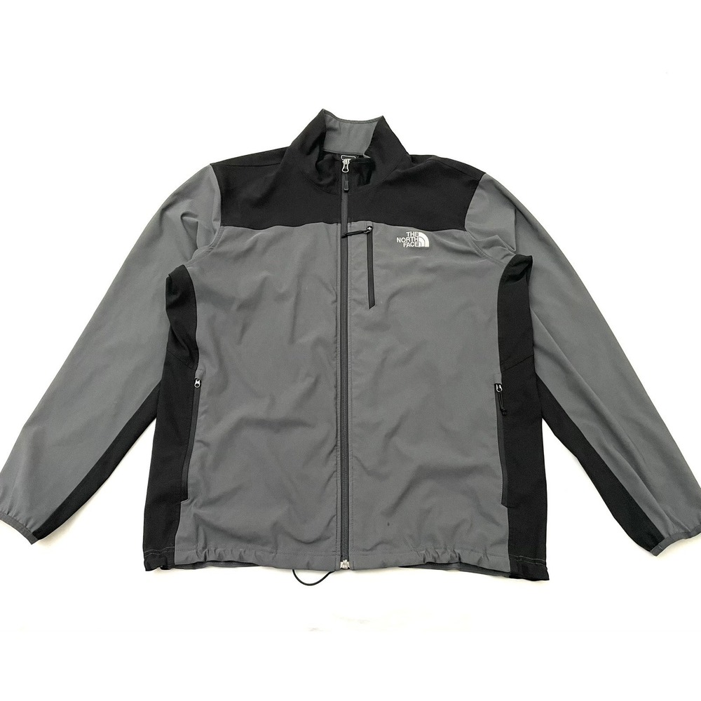 The North Face Apex Bionic‎ Zip Fleece Lined Softshell Jacket XL Gray